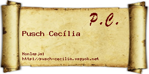 Pusch Cecília névjegykártya